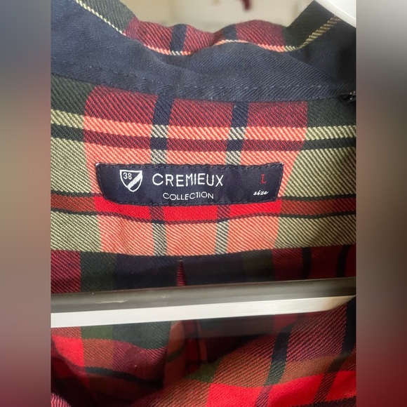 Daniel Cremieux Red and Black Plaid button down Shirt large Christmas style - Picture 6 of 7